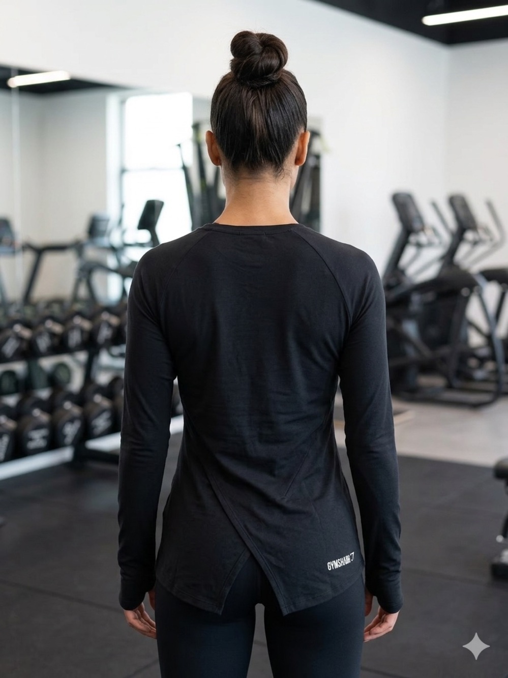 Gymshark Split Back Long Sleeve - Black